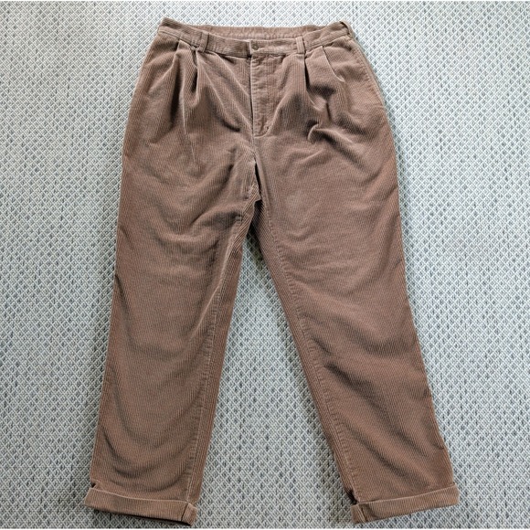 Jos. A. Bank Other - Vtg Jos A Bank CORDUROY Wide Wale Pants Mens 36x30 Brown Pleated Trousers Cuffed